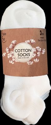 Russell Fashion Foot Women's Cotton Low Cut Tab Sock - White, 3 pairs-032742863179-LR-353680-1-LR eShop