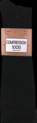 Russell Fashion Foot Women's Moderate Compression Long Crew Sock - Black 1 pair-032742862967-LR-353678-1-LR eShop