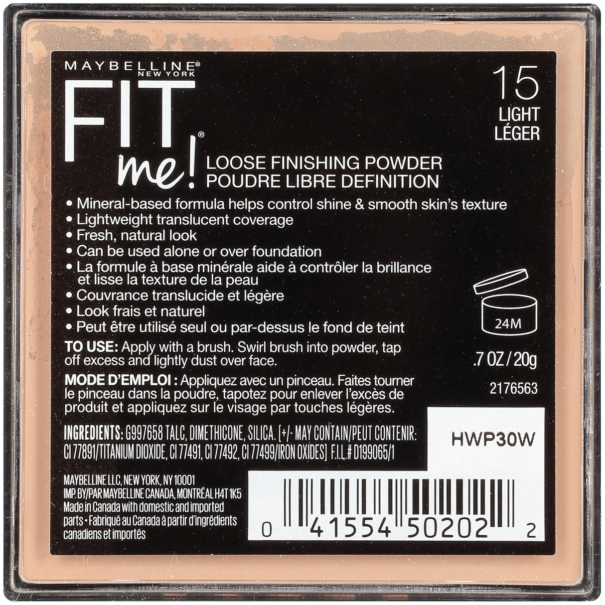 Maybelline Fit Me! Loose Finishing Powder, 15 Light