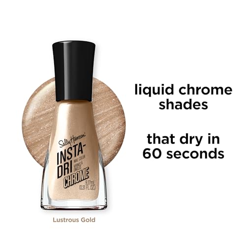 Sally Hansen Insta-Dri Nail Polish, Chrome Collection - 128 Lustrous Gold-3616306814868-LR-358409-4-LR eShop