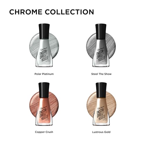 Sally Hansen Insta-Dri Nail Polish, Chrome Collection - 128 Lustrous Gold-3616306814868-LR-358409-5-LR eShop