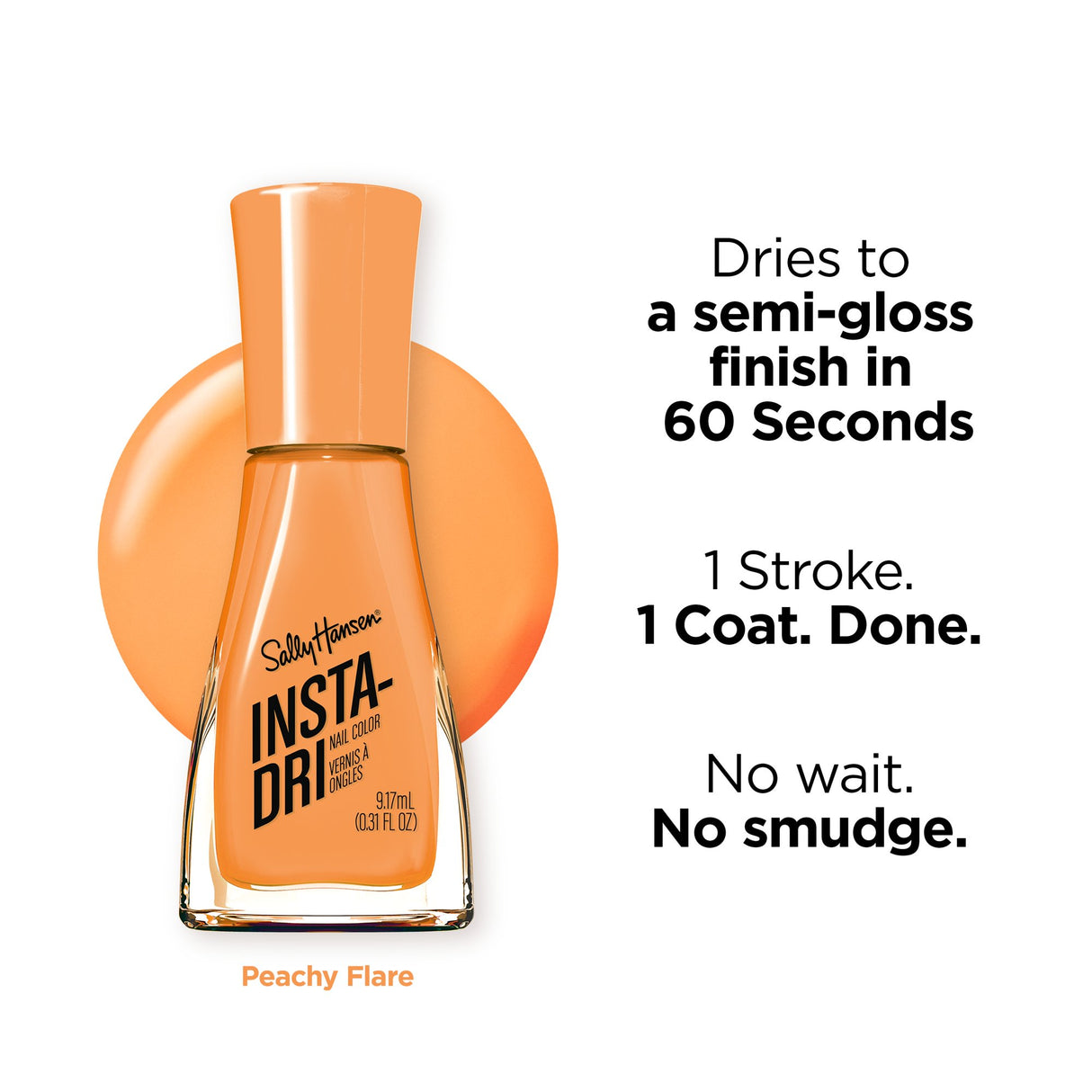 Sally Hansen Insta-Dri Nail Polish, Electric Feels Collection - 352 Peachy Flare-3616307241359-LR-360189-4-LR eShop