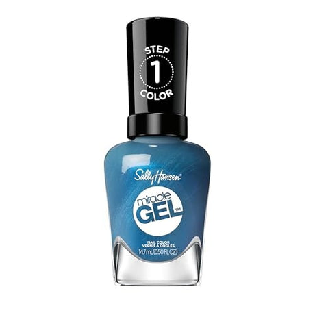 Sally Hansen Miracle Gel™, Distressed Denim, Long Lasting, Gel-Like Formula, No UV Lamp Needed, Blue Nail Polish-3616306164147-LR-356414-1-LR eShop