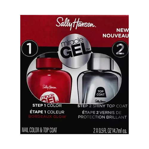 Sally Hansen Miracle Gel Nail Polish - Miracle Gel 3.0 Duo Pack - Bordeaux Glow - 0.5 fl oz-074170475319-LR-336514-1-LR eShop