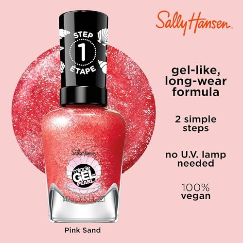 Sally Hansen Miracle Gel Nail Polish - Modern Pearl Collection - 907 Rare Red Pearl - 0.5 Fl Oz-3616305706775-LR-354683-4-LR eShop