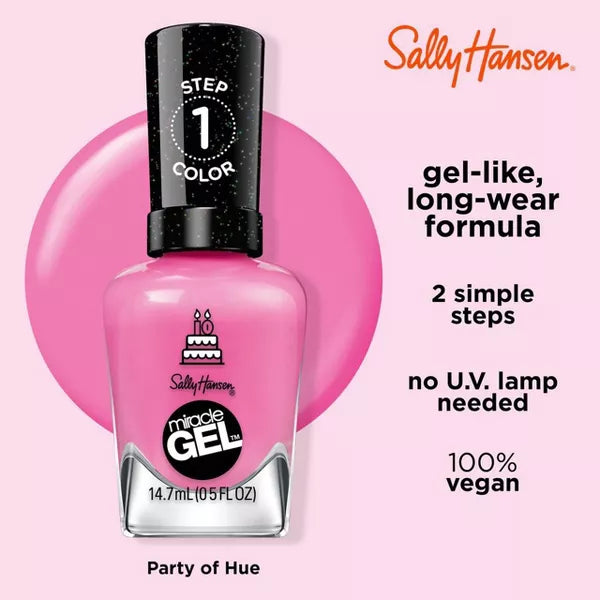 Sally Hansen Miracle Gel Nail Polish, One Gel of a Party Collection - Party Of Hue-3616305141170-LR-351795-4-LR eShop
