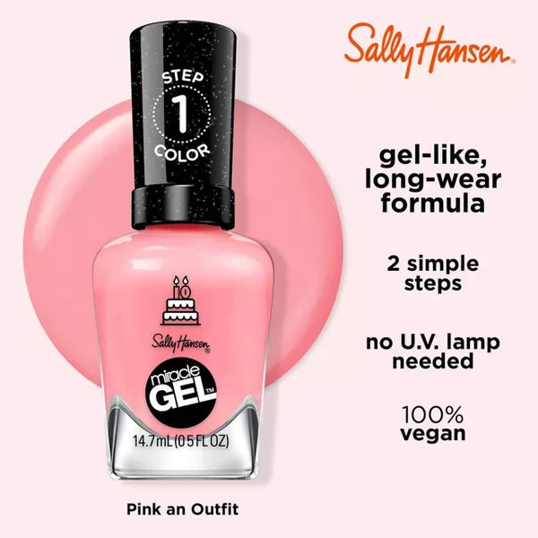 Sally Hansen Miracle Gel Nail Polish, One Gel of a Party Collection - Pink An Outfit-3616305141149-LR-351777-4-LR eShop