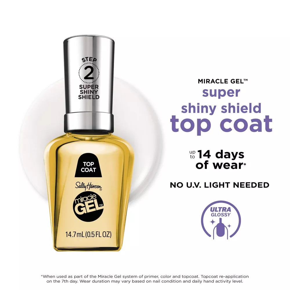 Sally Hansen Miracle Gel Nail Polish, Special Effects Top Coat - 115 SuperShiny Shield-3616307240468-LR-358415-5-LR eShop