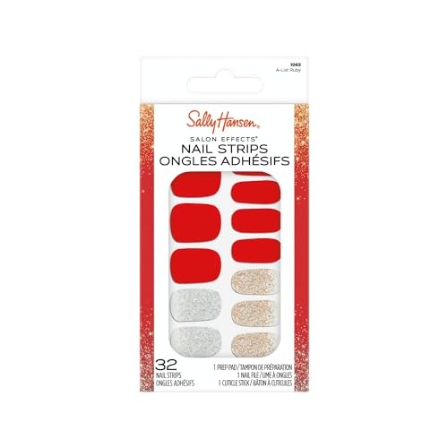 Sally Hansen Salon Effects Nail Strips Nail Polish -A-List Ruby, 32 count-3616305712776-LR-356217-1-LR eShop
