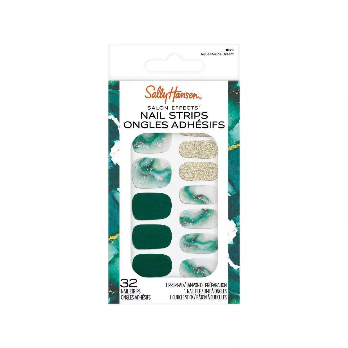 Sally Hansen Salon Effects Nail Strips Nail Polish - Aqua Marine Dream, 32 count-3616305712943-LR-356219-1-LR eShop