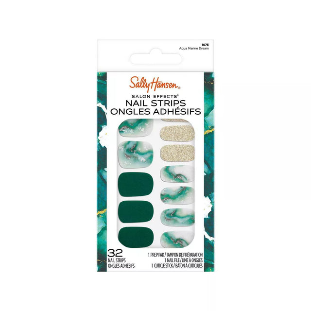 Sally Hansen Salon Effects Nail Strips Nail Polish - Aqua Marine Dream, 32 count-3616305712943-LR-356219-1-LR eShop