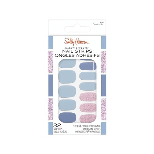 Sally Hansen Salon Effects Nail Strips Nail Polish - Powdered Sky, 32 count-3616305712639-LR-356213-1-LR eShop