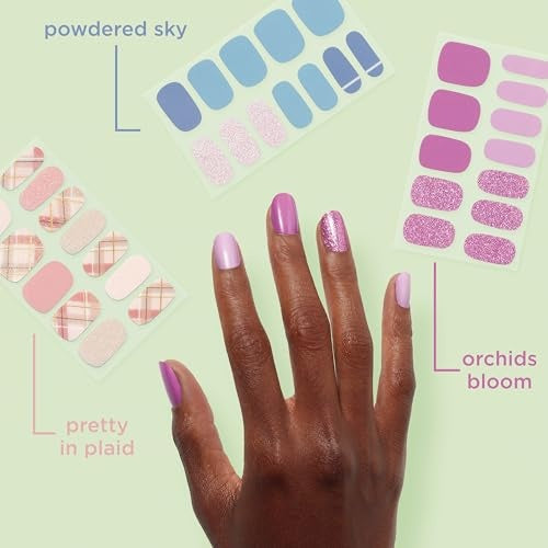 Sally Hansen Salon Effects Nail Strips Nail Polish - Powdered Sky, 32 count-3616305712639-LR-356213-4-LR eShop