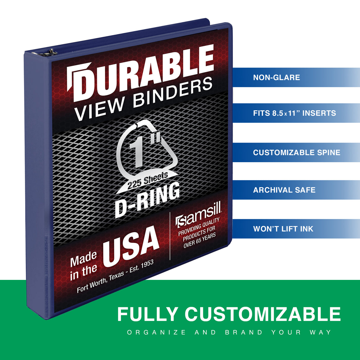 samsill Durable View Binder - Assorted Fashion Colors, 1"-050362364395-LR-348693-3-LR eShop