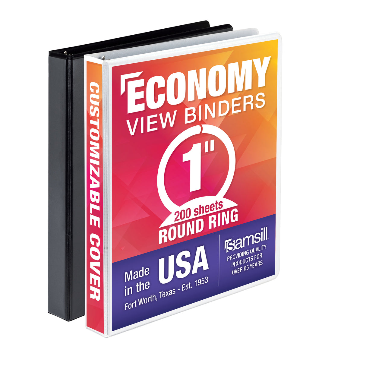samsill Economy View Binder - Assorted Black & White, 1"-050362185396-LR-272615-1-LR eShop