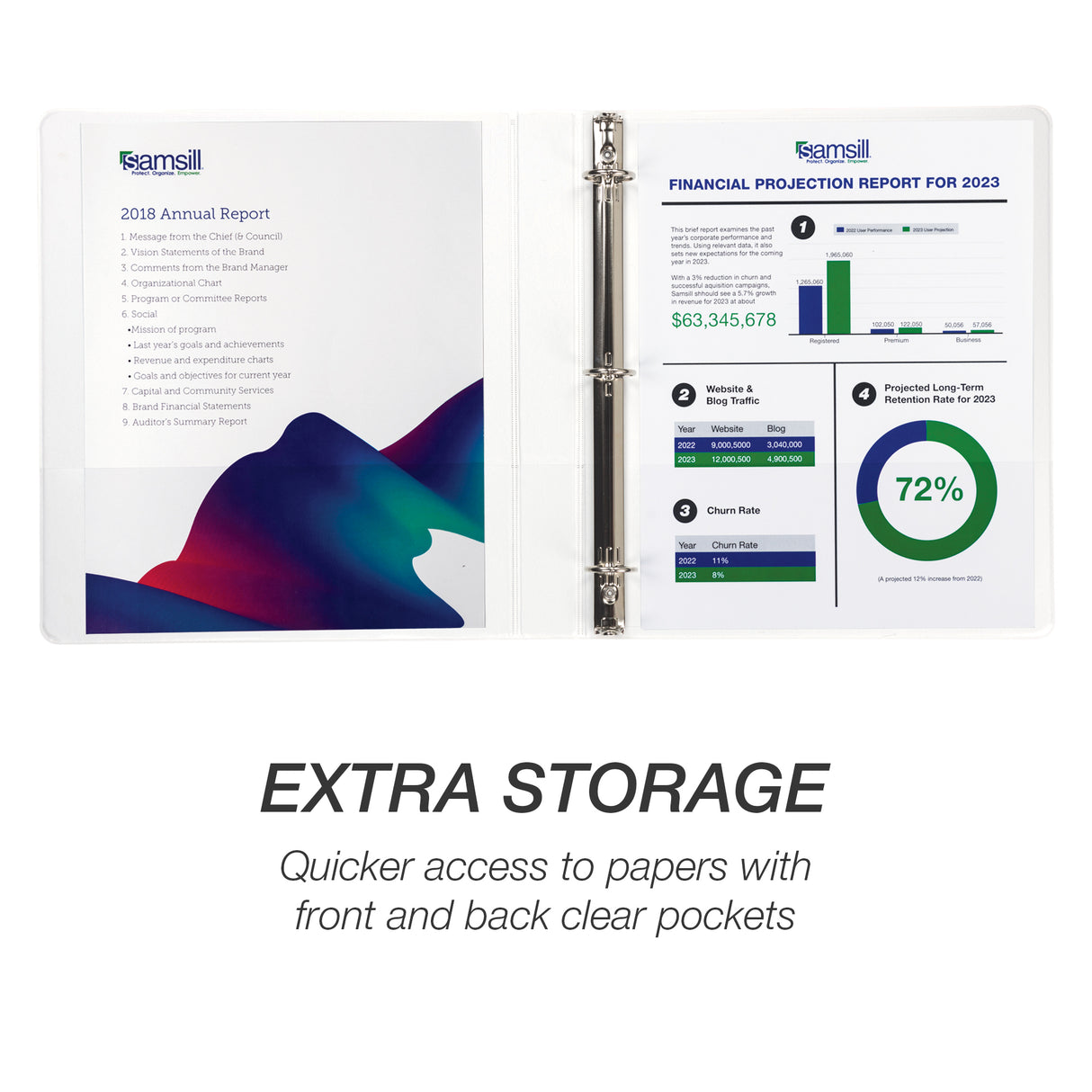 samsill Economy View Binder - Assorted Black & White, 1"-050362185396-LR-272615-7-LR eShop