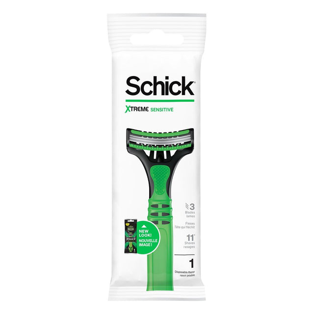 Schick Xtreme 3 Sensitive Disposable Razor with 3 Flex Blades, 1 count-841058021278-LR-310891-1-LR eShop