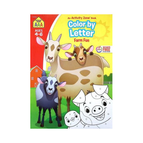 School Zone Color By Letter Farm Fun Workbook-076645022653-LR-353854-1-LR eShop