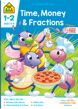 School Zone Time, Money & Fractions Grades 1-2 Workbook-076645022110-LR-232939-1-LR eShop
