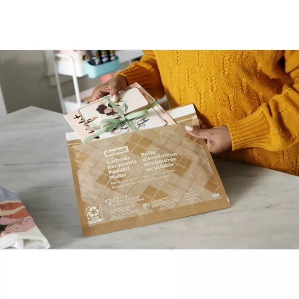 Scotch Curbside Recyclable Mailer Size 6 - Tan, 12.9" x 17.8"-068060462404-LR-349400-13-LR eShop