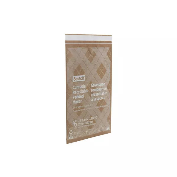 Scotch Curbside Recyclable Mailer Size 6 - Tan, 12.9" x 17.8"-068060462404-LR-349400-3-LR eShop