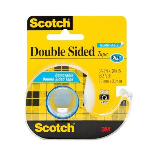 Scotch Double Sided Tape, .75" x 200"-051131790407-LR-185499-1-LR eShop