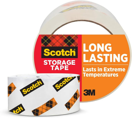 Scotch Long Lasting Packaging Tape Designed to Stay Sealed in Weather Extremes - Clear, 2" x 55 yds-051131645967-LR-179620-1-LR eShop