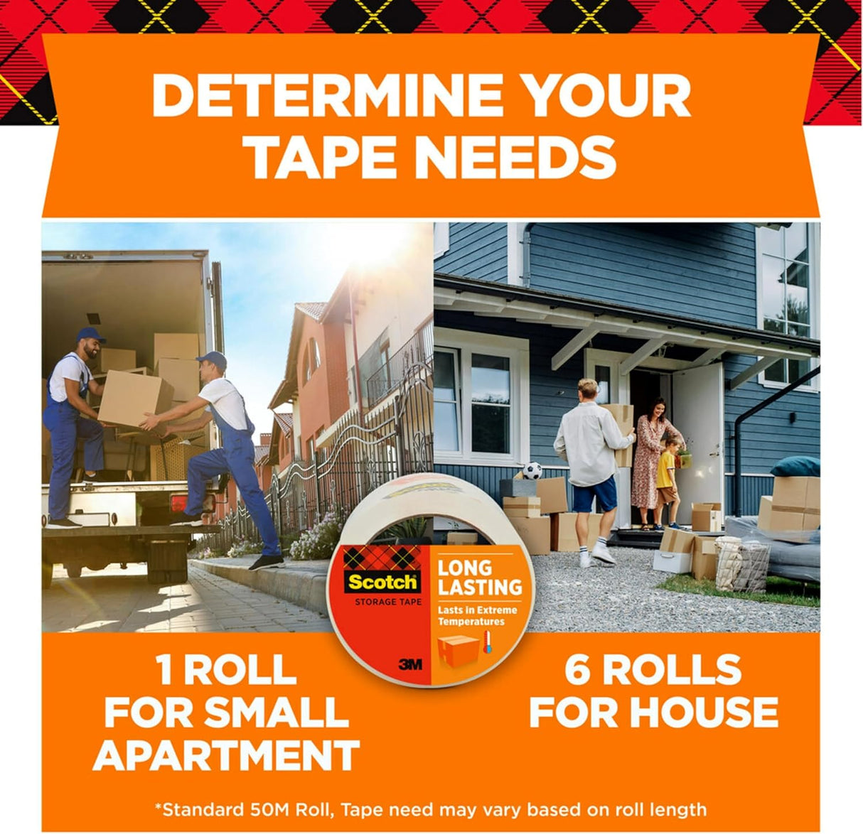 Scotch Long Lasting Packaging Tape Designed to Stay Sealed in Weather Extremes - Clear, 2" x 55 yds-051131645967-LR-179620-5-LR eShop