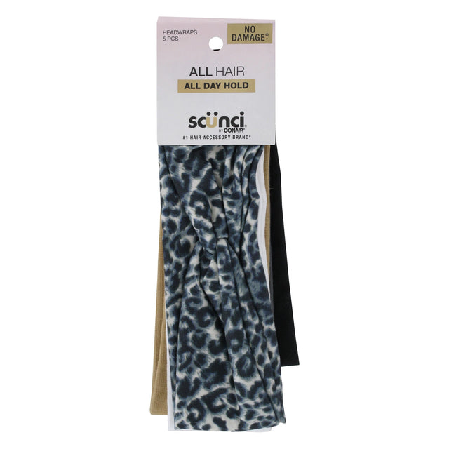 scünci All Day Hold No Damage Headwraps - Assorted Colors, 5 count-043194209682-LR-316026-1-LR eShop