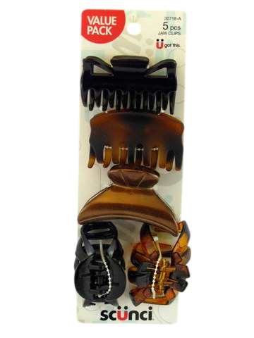 scünci Assorted Jaw Clips, 5 count-043194327188-LR-335022-1-LR eShop