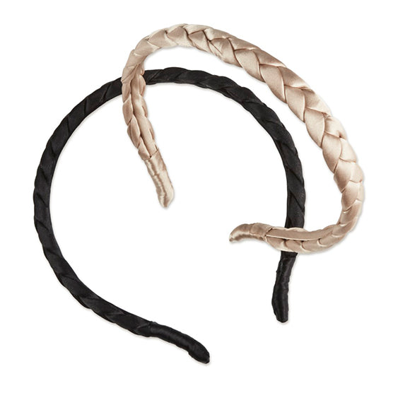 scünci Braided Satin Headbands, 2 pack - Black and Gold-043194601653-LR-351231-4-LR eShop