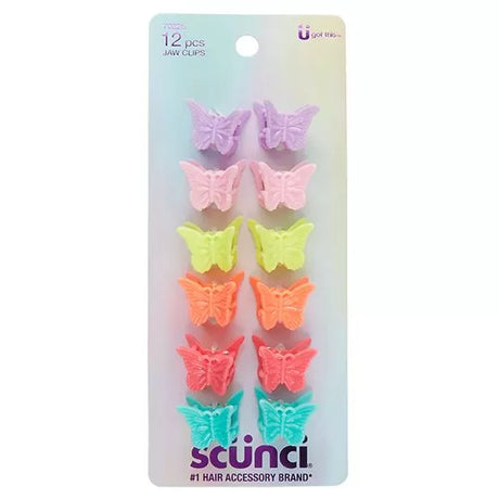 scünci Butterfly Mini Jaw Clips - Assorted Brights, 12 count-043194708253-LR-340782-1-LR eShop