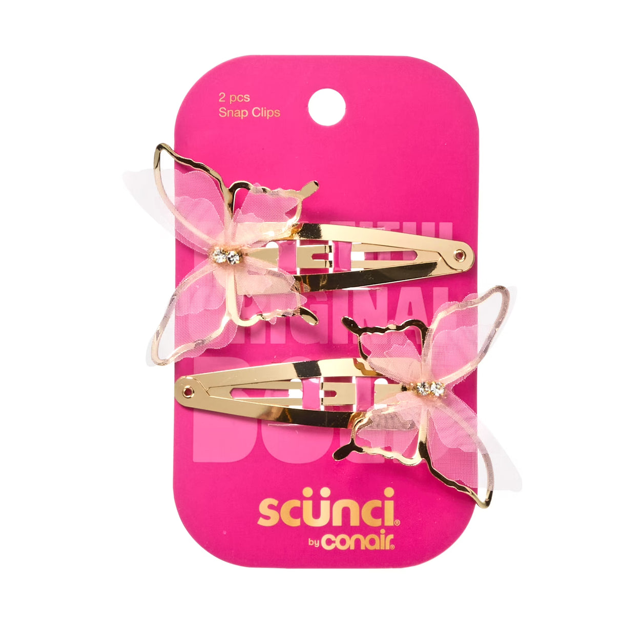 scünci Butterfly Snap Hair Clips - Pink & Gold, 2 count-043194254187-LR-364222-1-LR eShop