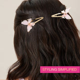 scünci Butterfly Snap Hair Clips - Pink & Gold, 2 count-043194254187-LR-364222-3-LR eShop