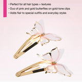 scünci Butterfly Snap Hair Clips - Pink & Gold, 2 count-043194254187-LR-364222-5-LR eShop