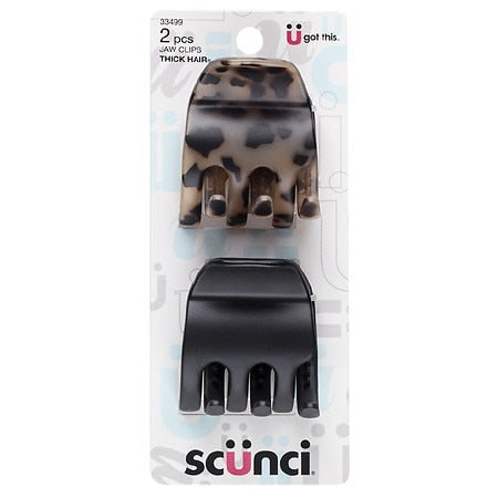 scünci Chunky Jaw Clips For Thick Hair, 2 count-043194334995-LR-335060-1-LR eShop