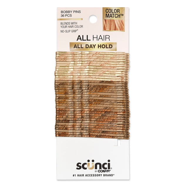 Scünci Color Match Curved Bobby Pins Blonde, 36 CT-043194396801-LR-274567-2-LR eShop