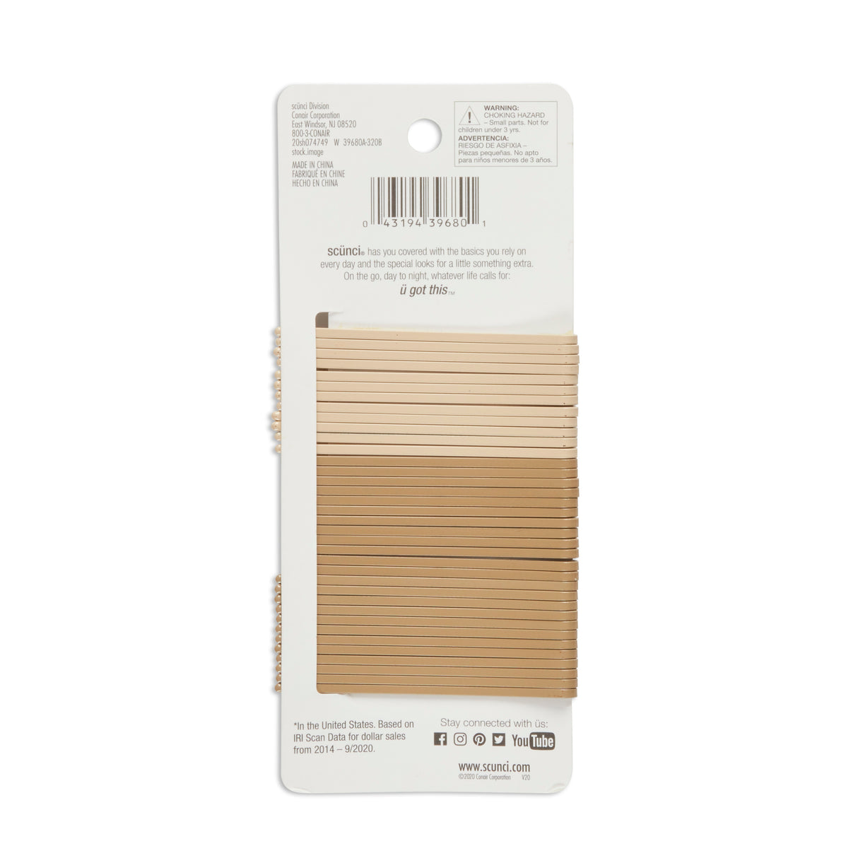 Scünci Color Match Curved Bobby Pins Blonde, 36 CT-043194396801-LR-274567-3-LR eShop