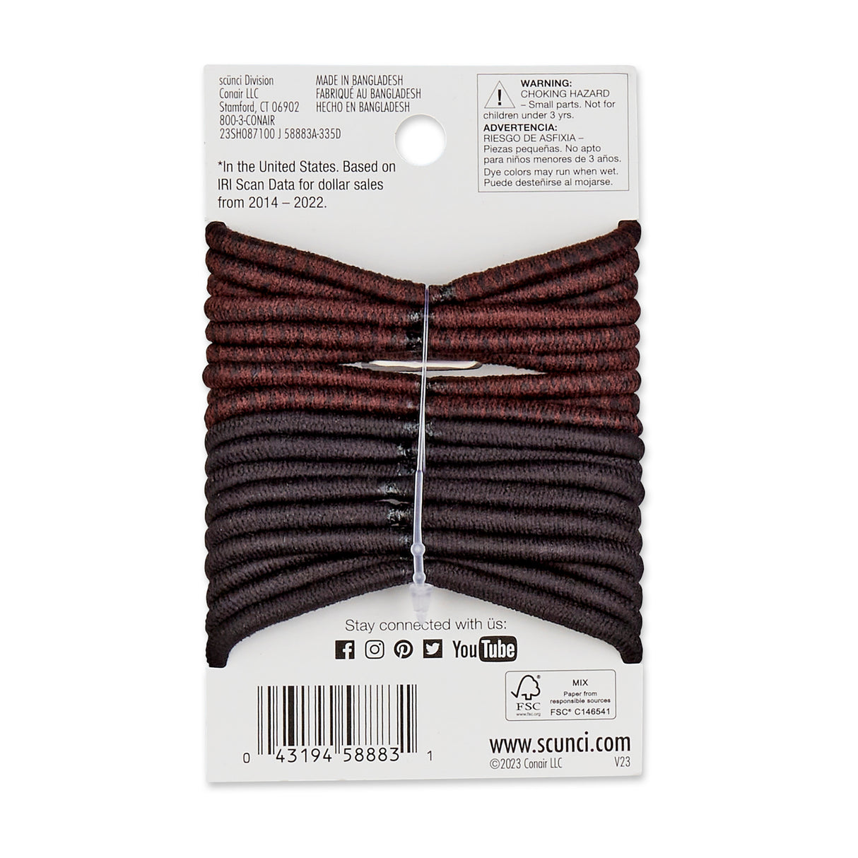 Scünci Color Match No Damage 4mm Elastics Black, 18 CT-043194588831-LR-201307-2-LR eShop