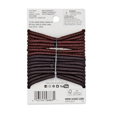Scünci Color Match No Damage 4mm Elastics Black, 18 CT-043194588831-LR-201307-2-LR eShop