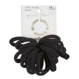 scünci Consciously Minded Recycled Nylon Ponytailers - Black, 18 count-043194358175-LR-364137-1-LR eShop