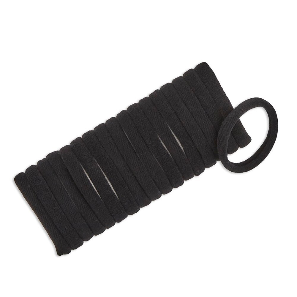 scünci Consciously Minded Recycled Nylon Ponytailers - Black, 18 count-043194358175-LR-364137-3-LR eShop