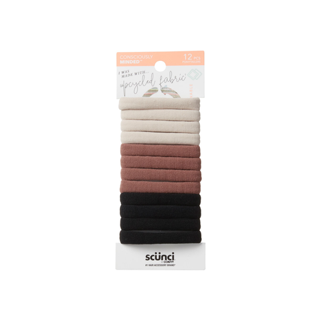 scünci Consciously Minded Ribbed Ponytailers, 12 count-043194103829-LR-364135-1-LR eShop