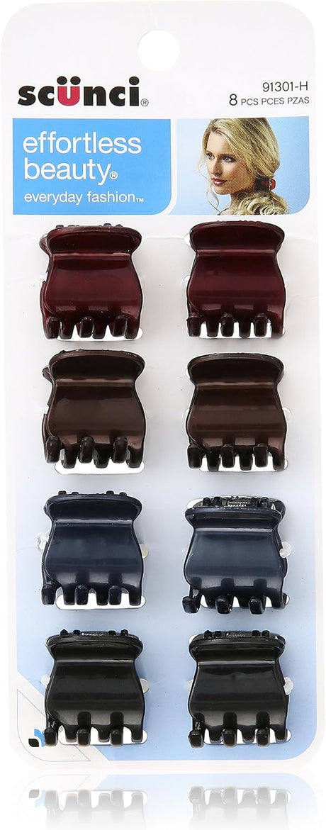 scünci Effortless Beauty 3 Prong Jaw Clips, 8 count-043194913015-LR-179224-1-LR eShop