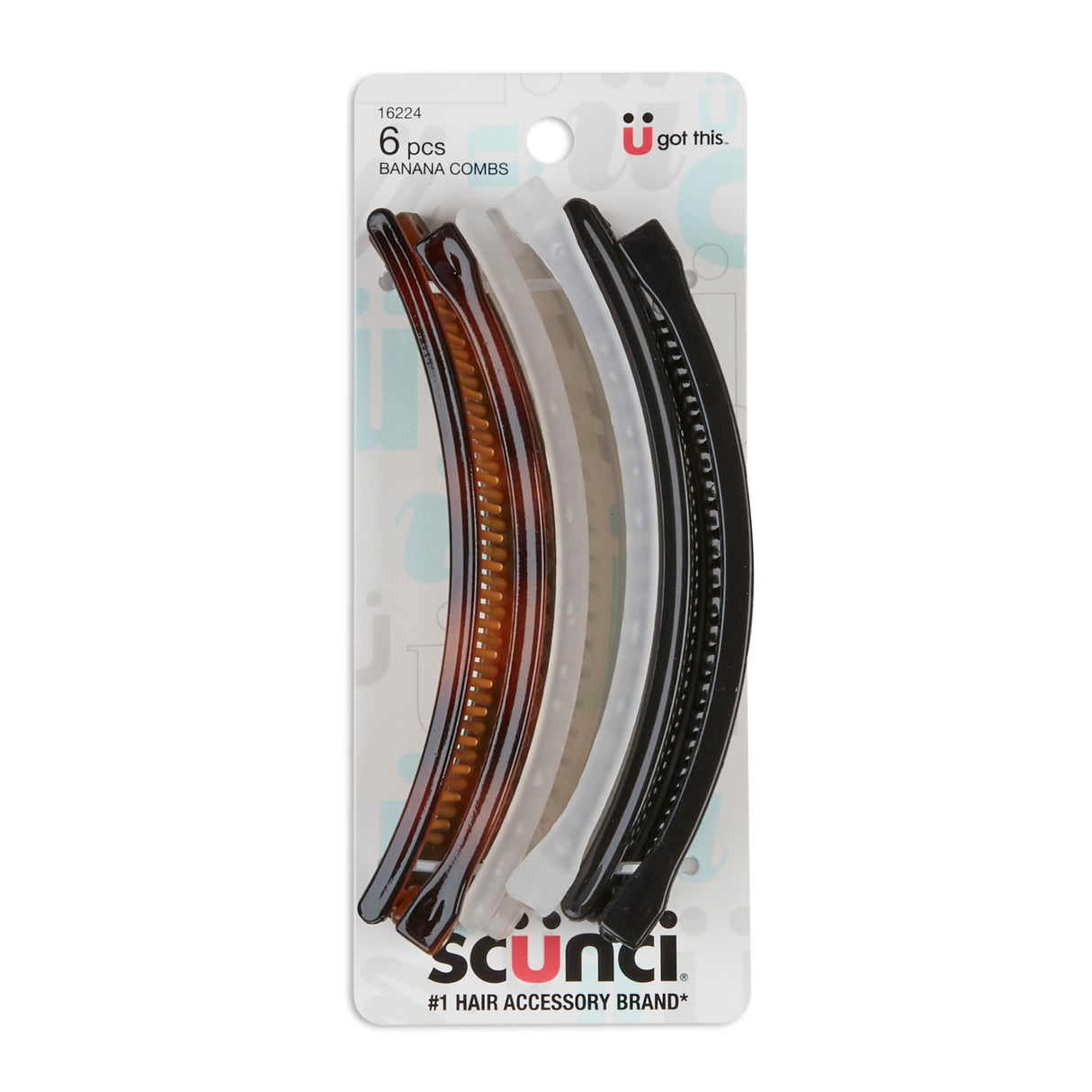 Scünci Effortless Beauty 5" Banana Combs, 6 CT-043194162246-LR-145109-2-LR eShop