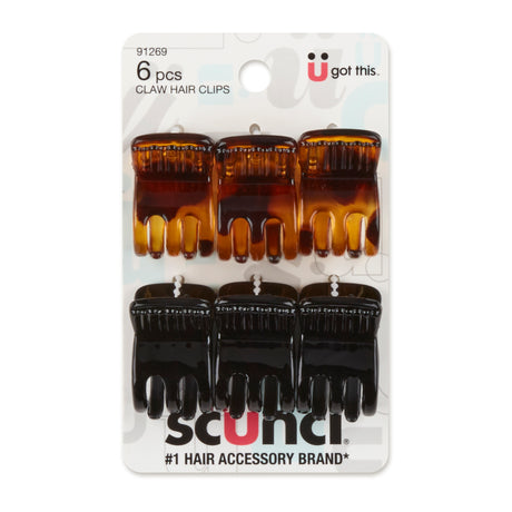 Scünci Effortless Beauty Everyday Fashion Mini Jaw Clips, 6 CT-043194912698-LR-165078-2-LR eShop