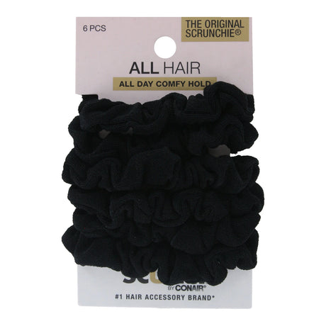 scünci Effortless Beauty Mini Slinky Twisters - Black, 6 count-043194169887-LR-178363-1-LR eShop