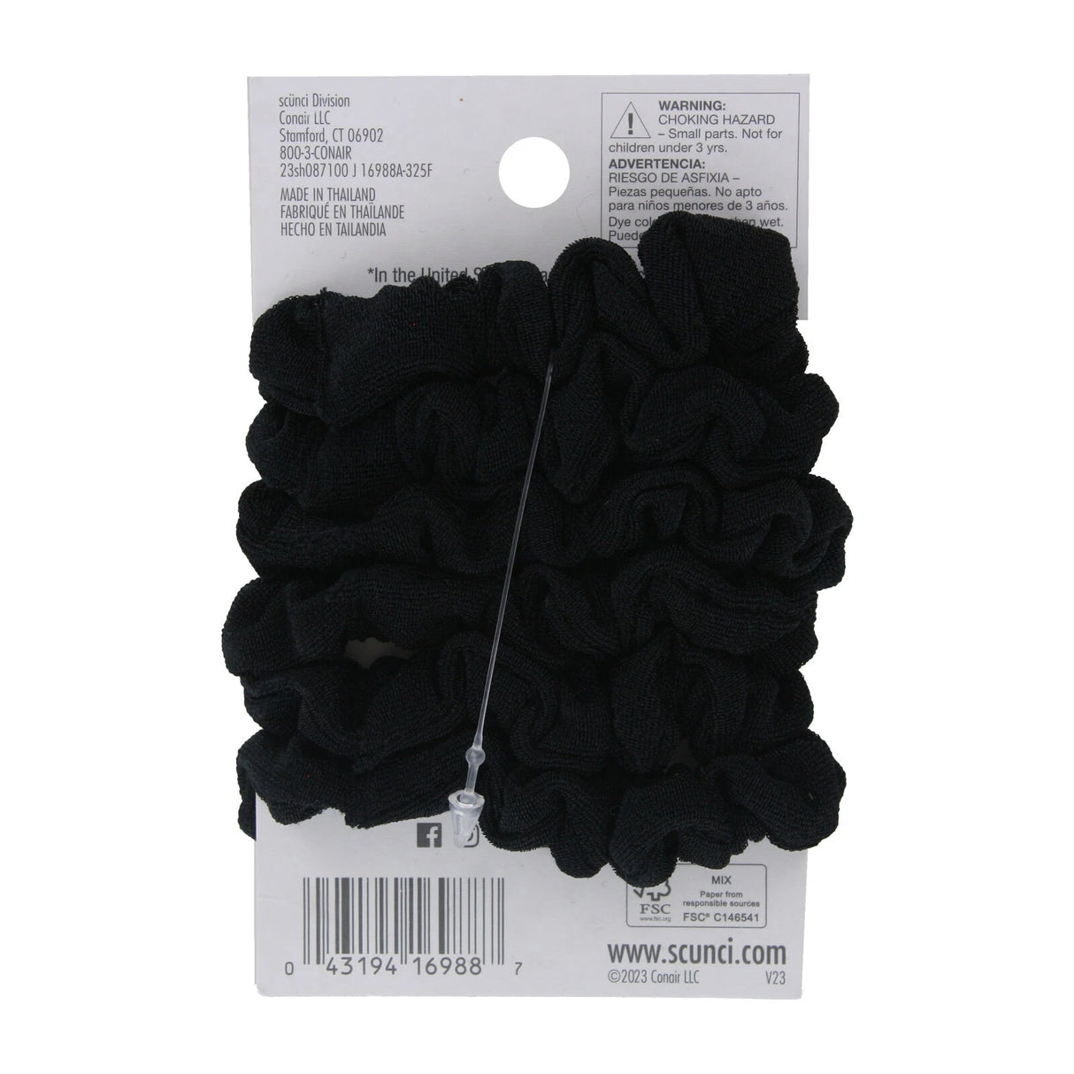 scünci Effortless Beauty Mini Slinky Twisters - Black, 6 count-043194169887-LR-178363-2-LR eShop