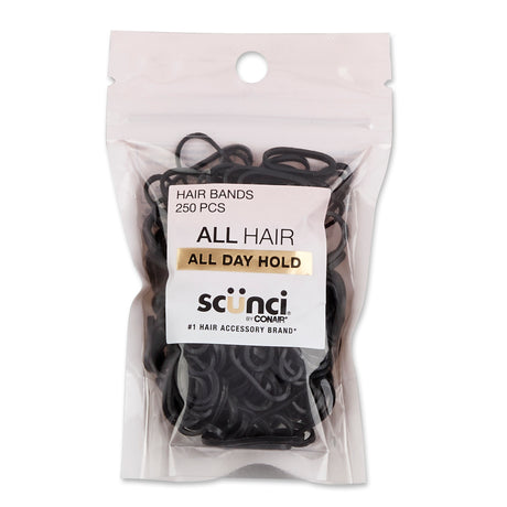 Scünci Effortless Beauty Rubberband Black, 250 CT-043194161980-LR-157025-2-LR eShop