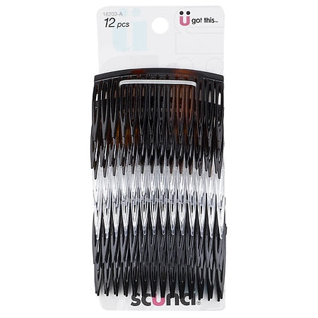 scünci Effortless Beauty Side Hair Combs - Assorted, 12 count-043194162031-LR-144033-1-LR eShop